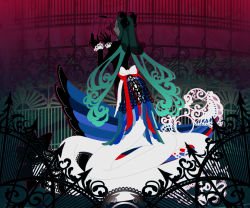 1girl bad_id bad_pixiv_id cage envy female_focus hibi_(marie) original personification solo