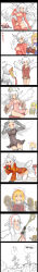 absurdres agrias_oaks breasts class_change cleavage comic commentary_request cosplay final_fantasy final_fantasy_tactics highres kara_(color) long_hair long_image mime_(fft) monk_(fft) multiple_boys multiple_girls mustadio_bunansa orator_(fft) short_hair tall_image ultima_(fft) white_mage white_mage_(fft) white_mage_(final_fantasy)