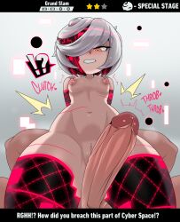 1girl absurdres breasts captain_kirb highres nipples pussy sage_(sonic) sega sonic_(series) thick_thighs thighhighs thighs wide_hips