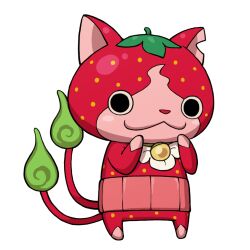 cat full_body haramaki ichigonyan looking_at_viewer multiple_tails no_humans notched_ear official_art simple_background solo standing tail third-party_source transparent_background two_tails youkai_(youkai_watch) youkai_watch youkai_watch_2