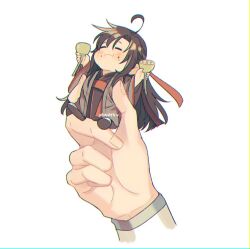 2boys ahoge artist_name black_boots black_hair black_hanfu blush boots brown_hair chibi chinese_clothes chromatic_aberration closed_eyes closed_mouth coat commentary eating english_commentary food food_on_face grey_coat hair_down hair_ribbon half_updo hanfu holding holding_mini_person holding_plant implied_yaoi in_palm lan_wangji long_hair long_sleeves lotus_pod male_focus minataka94 mini_person miniboy modao_zushi multiple_boys official_alternate_costume official_alternate_hairstyle open_clothes open_coat out_of_frame plant pov pov_hands red_ribbon red_sash ribbon robe sash sidelocks simple_background smile solo_focus twitter_username wei_wuxian wei_wuxian_(yiling_laozu) white_background wide_sleeves