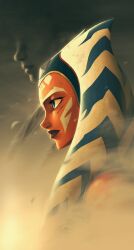 Rule 34 | 1girl, 1other, 5health, absurdres, ahsoka tano, alien, blue eyes, colored skin, from side, highres, orange skin, star wars, star wars: the clone wars, togruta, upper body