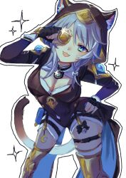 1girl animal_hood belt black_hood boots cat_girl cat_hood cipher_(honkai:_star_rail) coin ears_through_hood gold_boots gold_coin highres holding holding_coin honkai:_star_rail honkai_(series) hood hooded_leotard kasutado_xk98bb mole mole_on_chest solo thigh_belt thigh_strap yellow_nails