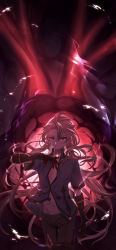 Rule 34 | 1boy, albedo (genshin impact), alternate eye color, alternate hair length, alternate hairstyle, blue shirt, boots, croqui96, genshin impact, gloves, glowing, glowing scar, grey hair, grey pants, hair between eyes, hair down, highres, long hair, looking at viewer, male focus, navel, pants, red eyes, scar, scar on neck, shirt, short sleeves, solo, very long hair