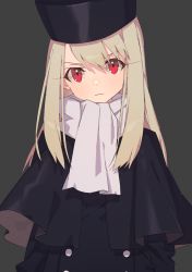 1girl black_background coat eyebrows_hidden_by_hair fate/stay_night fate_(series) hair_between_eyes illyasviel_von_einzbern long_hair looking_at_viewer red_eyes scarf simple_background solo upper_body white_hair winter_clothes zumi_tiri