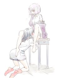 2girls artist_request cunnilingus gridman_universe multiple_girls oral shinjou_akane ssss.gridman takarada_rikka yuri