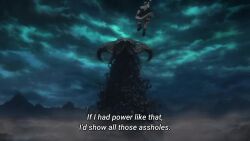 animated battle destruction enjin_(gachiakuta) gachiakuta monster tagme trash umbrella video