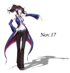 1girl artist_request breasts character_request large_breasts pants smile tagme vocaloid