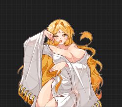 1girl breasts digimon digimon_(creature) hat highres mask monk sanzomon solo unworn_mask