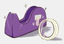 Rule 34 | commentary request, envelope, grey background, mario (series), motion lines, nintendo, no humans, object focus, paper mario, paper mario: the origami king, shadow, simple background, solo, sparkle, sticker, tape, tape (paper mario), tape dispenser, yurui houki