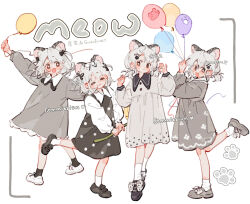 animal ankle bad_tag blush cat collared dot floral holding legs low non-web_source outstretched polka sleeveless standing tiger twitter