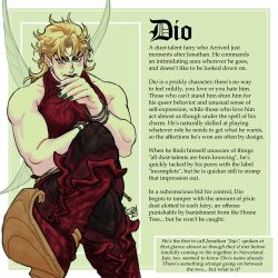 Rule 34 | 1boy, blonde hair, dio brando, disney fairies (book series), disney fairies (movie series), earrings, fairy, fairy wings, garuye, jewelry, jojo no kimyou na bouken, long hair, male focus, muscular, plant clothing, pointy ears, solo, stardust crusaders, wings
