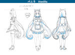 Rule 34 | 10s, 1girl, animal ear legwear, artist request, cat ear legwear, cat ear thighhighs, cat thighhighs, reference sheet, female focus, full body, nekopara, nekopara ova, official art, sketch, tagme, vanilla (nekopara)
