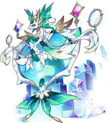 dragon dragon_village_(series) dragon_village_collection fins game_cg looking_at_viewer no_humans official_art reverie_(dragon_village) reverie_(tuned)_(dragon_village) sea_serpent third-party_source transparent_background water yellow_eyes