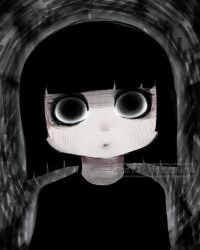 1girl abysse_(ayaki_blade) artist_name ayaki_blade black_eyes black_hair bob_cut child commentary_request empty_eyes expressionless highres medium_hair original solo tomoka_(ayaki_blade) twitter_username watermark