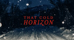 blue_background blue_sky blue_theme blurry blurry_foreground cold commentary dappermouth dim_lighting english_commentary english_text film_grain forest limited_palette mountain mountainous_horizon nature night no_humans original outdoors pine_tree realistic road scenery sky snow snow_on_tree snowing spotify tree winter