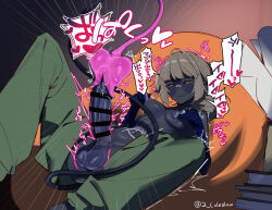 1futa artist_name bandaid bandaid_on_face bandaid_on_nose bar_censor black_skin blonde_hair breasts censored colored_nipples colored_skin colored_tongue commentary_request demon_girl erection futanari futanari_masturbation green_eyes green_nails imminent_ejaculation large_penis looking_at_penis masturbation medium_breasts medium_hair mirin_chikuwa monster_girl motion_lines nipple_stimulation nipple_tweak original penis precum prehensile_tail purple_nipples purple_tongue saliva small_breasts solo tail tail_masturbation tail_pussy testicles translation_request tweaking_own_nipple