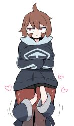 arezu_(pokemon) kurachi_mizuki pokemon pokemon_legends:_arceus red_hair simple_background thighs white_background