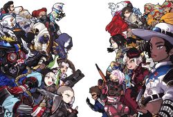 1other 6+boys 6+girls \m/ above_the_law_mad_maggie aces_high_seer ambiguous_gender androgynous android animal_costume animification apex_legends ash_(titanfall_2) axe bad_to_the_bone_lifeline bangalore_(apex_legends) bear_costume bird black_gloves black_hair black_hat blindfold blonde_hair bloodhound_(apex_legends) blue_eyes bodysuit bootlegger_loba brown_eyes brown_eyeshadow brudda_bear_gibraltar caustic_(apex_legends) clown crafty_kitsune_rampart crow crypto_(apex_legends) dark-skinned_female dark-skinned_male dark_skin deep_current_wattson denim denim_jacket divine_right_caustic everyone eyepatch facial_hair fallen_angel_ash fedora fuse_(apex_legends) gibraltar_(apex_legends) gloves goatee goggles goggles_on_head golden_boson_horizon grey_hair hair_slicked_back hat helmet holding holding_axe holding_knife horizon_(apex_legends) humanoid_robot inconspicuous_crypto jacket knife kuji-in kunai lifeline_(apex_legends) lit_witt_mirage loba_(apex_legends) mad_maggie_(apex_legends) midriff mirage_(apex_legends) mob_boss_mad_maggie motorcycle_helmet multiple_boys multiple_girls natural_born_daredevil_fuse open_mouth orange_jacket pathfinder_(apex_legends) pink_bodysuit pink_hair pompadour rampart_(apex_legends) raven&#039;s_bite red_shirt revenant_(apex_legends) riku_(ururi7610) robot sacred_divinity_revenant seer_(apex_legends) sheila_(minigun) shirt side_ponytail simulacrum_(titanfall) skeleton_print slingshot_valkyrie smile sunglasses the_enforcer_bangalore v-shaped_eyebrows valkyrie_(apex_legends) vengeance_seeker_wraith war_machine_pathfinder wattson_(apex_legends) weapon white_background white_gloves white_hair white_helmet hope&#039;s_dusk_(apex_legends) wraith_(apex_legends)