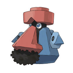 blue_eyes facial_hair full_body gen_4_pokemon mustache nintendo no_humans official_art pokemon pokemon_(creature) pokemon_dppt pokemon_focus probopass red_nose simple_background solo sugimori_ken third-party_source white_background