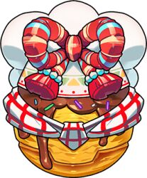bow bowtie chocolate dragon_village_(series) dragon_village_collection egg forner_(dragon_village) game_cg lowres no_humans official_art red_bow red_bowtie third-party_source transparent_background