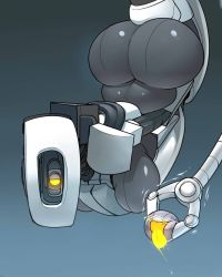 ass breasts glados highres huge_ass krekkov large_breasts portal_(series) robot