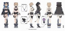1girl animal_ears bare_arms bare_shoulders belt black_choker black_jacket black_shirt black_shorts boots breasts brown_hair choker cleavage crop_top full_body fur_trim gomashio_ponz hazumi_aileen highleg indie_virtual_youtuber jacket large_breasts lion_ears lion_girl lion_tail looking_at_viewer medium_hair midriff mole mole_on_breast multi-strapped_shirt multiple_views navel no_jacket open_clothes open_jacket panty_straps paw_shoes reference_sheet second-party_source shirt short_shorts shorts simple_background single_thighhigh skindentation sleeveless sleeveless_shirt spaghetti_strap standing stomach tachi-e tail thigh_strap thighhighs thighs virtual_youtuber white_background yellow_eyes