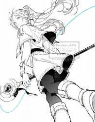 1girl boots elf frieren from_below pointy_ears solo sousou_no_frieren walking white_background