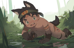 acnhiti ass highres male_focus penis shota solo tribal