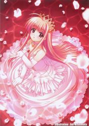 Rule 34 | crown, dress, elbow gloves, gloves, hat, highres, long hair, nishimata aoi, solo, tiara, very long hair