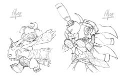 Rule 34 | bancholilimon, banchomamemon, banchou, delinquent, digimon, digimon (creature), fairy, flower, gabumon, highres, monster girl, palmon, petals, plant girl