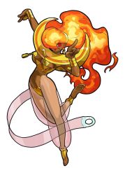 1girl capcom dancer dark-skinned_female dark_skin feet navel official_art pasties power_stone rouge_(power_stone) tagme