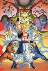 6+boys absurdres arm_up black_hair blonde_hair blue_pants blue_tank_top bracer brothers character_request child clenched_hand clenched_hands colored_sclera colored_skin cooler_(dragon_ball) cooler_(fifth_form)_(dragon_ball) daiz_(dragon_ball) dodoria dougi dr._wheelo dragon_ball dragonball_z dual_persona ebifurya_(dragon_ball) father_and_son fighting_stance final_form_frieza floating_clothes flying frieza fusion_dance gogeta green_eyes halo highres janemba looking_at_viewer male_focus medamatcha metamoran_vest misokatsun movie_poster multiple_boys muscular muscular_male nappa official_art open_mouth orange_dougi pants parent_and_child pointing pointing_up pointy_ears raditz red_skin saiyan_armor salza scan short_hair siblings slug_(dragon_ball) son_goku son_goten spiked_hair super_saiyan tank_top third-party_source trunks_(dragon_ball) vegeta white_pants widow&#039;s_peak yamamuro_tadayoshi yellow_sclera yellow_skin zarbon