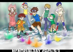 Rule 34 | 2girls, 5boys, digimon, digimon adventure, glasses, highres, ishida yamato, izumi koshiro, kido jo, multiple boys, multiple girls, tachikawa mimi, takaishi takeru, takenouchi sora, yagami taichi