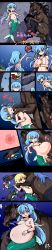 !? 0k0j0 3girls absurdres bar_censor bestiality bikini bikini_top_only black_hair blonde_hair blue_eyes blue_hair breasts censored cum erection eyebrows fertilization fish flat_chest hetero highres horse impregnation jewelry loli long_hair mermaid monster_girl multiple_girls navel necklace nipples open_mouth original ovum penis pointless_censoring seahorse sex ship sperm_cell star_(symbol) stomach_bulge swimsuit symbol-shaped_pupils tears testicles tongue tongue_out treasure treasure_chest twintails underwater veins veiny_penis watercraft
