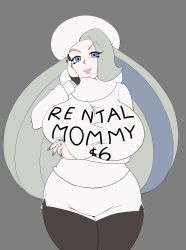 1girl absurdres breast_hold breasts game_freak gym_leader highres huge_breasts long_hair looking_at_viewer mature_female melony_(pokemon) meme nail_polish nintendo pokemon pokemon_swsh rental_mom solo speeds thick_thighs thighs wide_hips