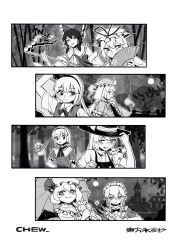 Rule 34 | 6+girls, alice margatroid, ascot, bamboo, bamboo forest, bat wings, blush, bow, bowtie, braid, breasts, buttons, capelet, chenwei jun, closed mouth, collared dress, commentary request, detached sleeves, dress, forest, forest of magic, frilled bow, frilled capelet, frilled hairband, frilled sleeves, frills, full body, greyscale, hair between eyes, hair bow, hair ribbon, hairband, hakugyokurou, hakurei reimu, hand fan, hand on headwear, hand on own hip, hat, hat ribbon, highres, hitodama, holding, holding fan, holding knife, holding sword, holding umbrella, holding weapon, imperishable night, interlocked fingers, izayoi sakuya, japanese clothes, juliet sleeves, katana, kimono, kirisame marisa, knife, konpaku youmu, konpaku youmu (ghost), lolita hairband, long hair, long sleeves, looking at viewer, maid, maid headdress, mansion, medium breasts, medium hair, mini-hakkero, mob cap, monochrome, multiple girls, nature, night, open mouth, outdoors, parasol, puffy short sleeves, puffy sleeves, puppet, remilia scarlet, ribbon, saigyouji yuyuko, sash, scarlet devil mansion, shanghai doll, shirt, short hair, short sleeves, sidelocks, single braid, smile, sparkle, sword, thick eyebrows, touhou, triangular headpiece, twin braids, umbrella, vest, wavy hair, weapon, wide sleeves, wings, witch, witch hat, wrist cuffs, yakumo yukari