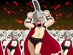 300_(movie) animated animated_gif caramelldansen corinthian_helmet dancing helmet leonidas spartan