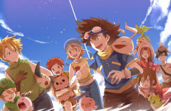 Rule 34 | 3girls, 5boys, antennae, cat, digimon, digimon (creature), digimon adventure, glasses, ishida yamato, izumi koshiro, kido jo, koromon, leaf, mochimon, multiple boys, multiple girls, nyaromon, pukamon, pyocomon, tachikawa mimi, tail, takaishi takeru, takenouchi sora, tanemon, tokomon, tunomon, yagami hikari, yagami taichi