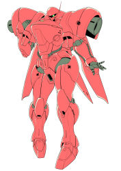 Rule 34 | 1990s (style), full body, gerbera tetra, green eyes, gundam, gundam 0083, mecha, no humans, one-eyed, retro artstyle, robot, shouji nigou, white background