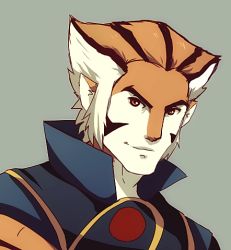 cat furry furry_male image_sample lowres male_focus meryl_santos orange_eyes pixiv_sample smile tagme thundercats tiger tygra