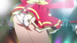 2girls animated ass ass_shake blue_hair breasts butt_crack cleavage dancing dress eyepatch highres ikkitousen ikkitousen_xtreme_xecutor large_breasts legs long_hair lower_body multiple_girls navel orange_hair panties ryomou_shimei sonsaku_hakufu tagme underwear upskirt video white_panties