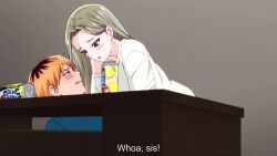 Rule 34 | 1girl, 2boys, alcohol, anastasia (hitozuma no kuchibiru wa kan chuuhai no aji ga shite), animated, anime screenshot, ass, beer, beer can, black hair, blonde hair, blue eyes, blue shirt, blush, breast sucking, breasts, brother and sister, can, cheating (relationship), closed eyes, clothed sex, clothes lift, collarbone, covered erect nipples, cowgirl position, drink can, drunk, earrings, face to breasts, girl on top, grabbing another&#039;s breast, grey hair, groping, hair over eyes, hand on another&#039;s head, highres, hitozuma no kuchibiru wa kan chuuhai no aji ga shite, jewelry, large breasts, multicolored hair, multiple boys, nipples, no panties, ring, sex, shirt, shirt lift, siblings, sisterly netorare, sound, straddling, stud earrings, subtitled, tagme, tongue, tongue out, tsuyoshi (hitozuma no kuchibiru wa kan chuuhai no aji ga shite), video, wedding ring, white shirt