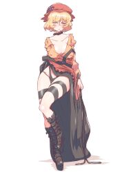 1girl absurdres blonde_hair breasts character_request covered_erect_nipples highres large_breasts non_(z-art) short_hair simple_background tagme touhou