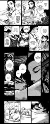 1boy 1girl animal baby_animal ewe hetero highres lamb monochrome sheep shota sleeping tagme