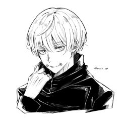 1boy expressionless highres inumaki_toge jujutsu_kaisen looking_at_viewer male_focus short_hair solo turtleneck