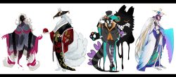 4girls absurdly_long_hair alice&#039;s_adventures_in_wonderland bare_legs barefoot bell bird_girl black_cat black_coat black_dress black_footwear black_headwear black_pantyhose black_ribbon black_skirt blonde_hair blue_hair bow bowtie cardigan cat checkered_sash cheshire_cat_(alice_in_wonderland) coat dress dress_shirt earrings ears_through_headwear enna_alouette ethyria faceless flower fox_girl full_body furrification furry furry_female ghost gloves grey_hair hair_bow hair_flower hair_ornament halterneck hat head_wings highres japanese_clothes jingle_bell kimono lantern_earrings large_hat legless letterboxed long_hair long_sleeves low_twintails lucie_(millie_parfait) medium_hair millie_parfait multicolored_dress multicolored_hair multiple_girls multiple_wings neck_ribbon nijisanji nijisanji_en nina_kosaka off_shoulder one-eyed open_clothes open_kimono orange_bow orange_cardigan pantyhose purple_bow purple_bowtie purple_dress purple_wings red_kimono red_ribbon reimu_endou ribbon school_uniform shirt shoes skirt skull sun_hat twintails very_long_hair virtual_youtuber white_background white_flower white_gloves white_shirt winged_arms wings witch witch_hat yagate149