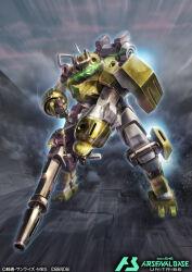 chuchu&#039;s_demi_trainer gun gundam gundam_arsenal_base gundam_suisei_no_majo holding holding_gun holding_weapon hukutuuprunes mecha no_humans robot weapon