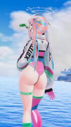 1girl 3d animated ass blue_hair bouncing_breasts breasts cornelia_vr dancing highres large_breasts long_hair multicolored_hair pink_hair red_eyes solo tagme thighs video vrchat yellow_eyes