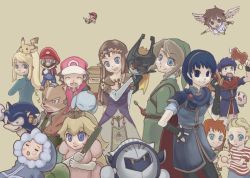 00s 4girls 6+boys alternate_costume aura_(a440) blonde_hair blue_eyes blue_hair box brown_hair cape cardboard_box charizard child claus_(mother_3) creatures_(company) doseisan facial_hair fire_emblem fire_emblem:_mystery_of_the_emblem fire_emblem:_path_of_radiance fox_mccloud game_freak gen_1_pokemon gloves hat headband helmet ice_climber ike_(fire_emblem) kid_icarus kirby kirby_(series) link lucas_(mother_3) mario mario_(series) marth_(fire_emblem) mask meta_knight metal_gear_(series) metal_gear_solid metroid midna mitsuda_karin mother_(series) mother_2 mother_3 multiple_boys multiple_girls mustache ness_(mother_2) nintendo pikachu pikmin_(series) pit_(kid_icarus) pokemon pokemon_(creature) pokemon_frlg ponytail popo_(ice_climber) princess_peach princess_zelda red_(pokemon) red_(pokemon_frlg) samus_aran solid_snake sonic_(series) sonic_the_hedgehog squirtle star_fox super_smash_bros. the_legend_of_zelda the_legend_of_zelda:_twilight_princess tiara wings yoshi zero_suit